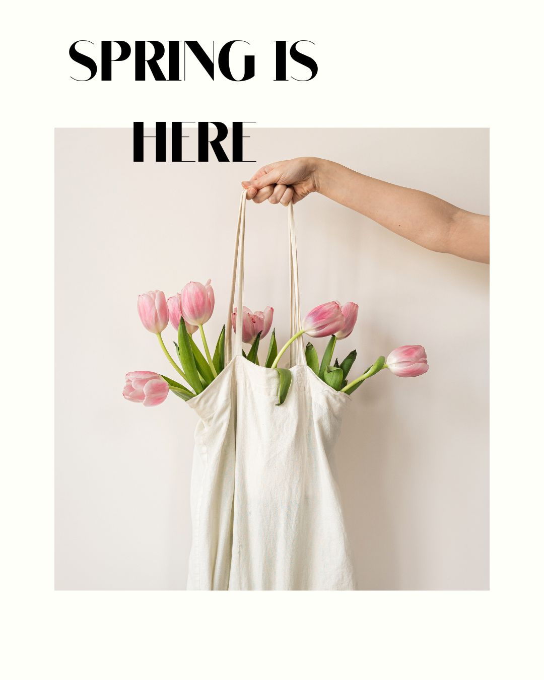Black and White Classic Elegant Spring Sale and Discount Instagram Post